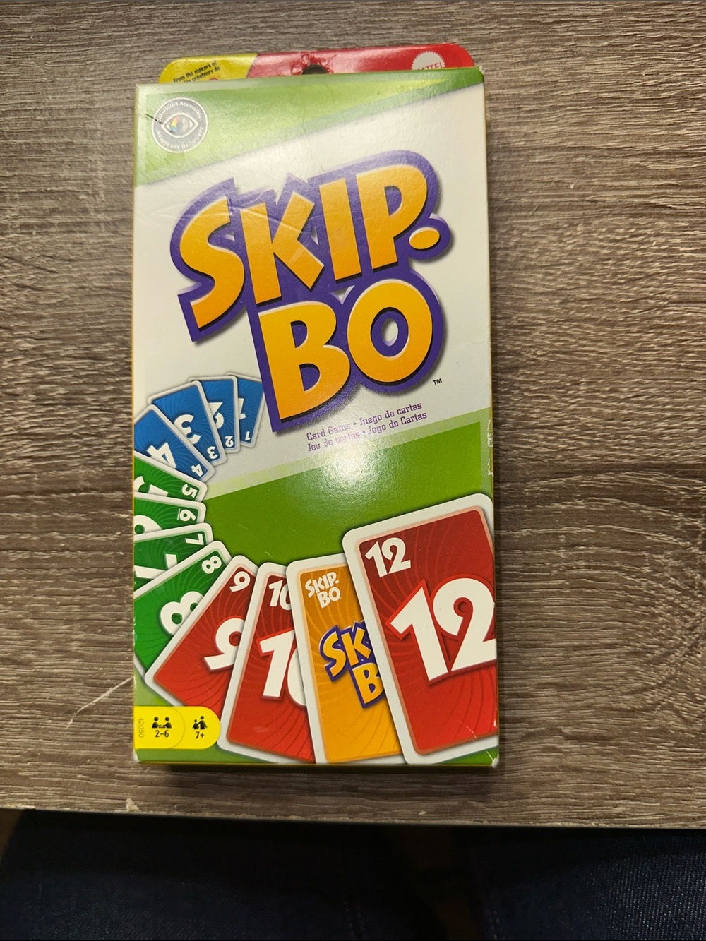 Mattel Skip-Bo Card Game - Green/Red/Blue/Yellow
